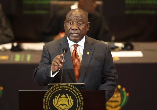 President Cyril Ramaphosa delivers his speech during the 2023 SONA at Cape Town City Hall.