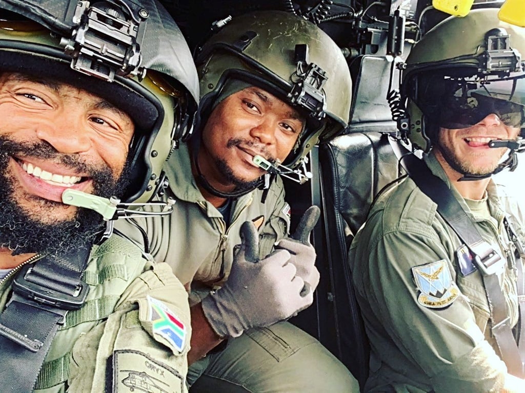 Sergeant Vusi Mabena, Major Omolemo Matlapeng and Captain Mathew Allan.