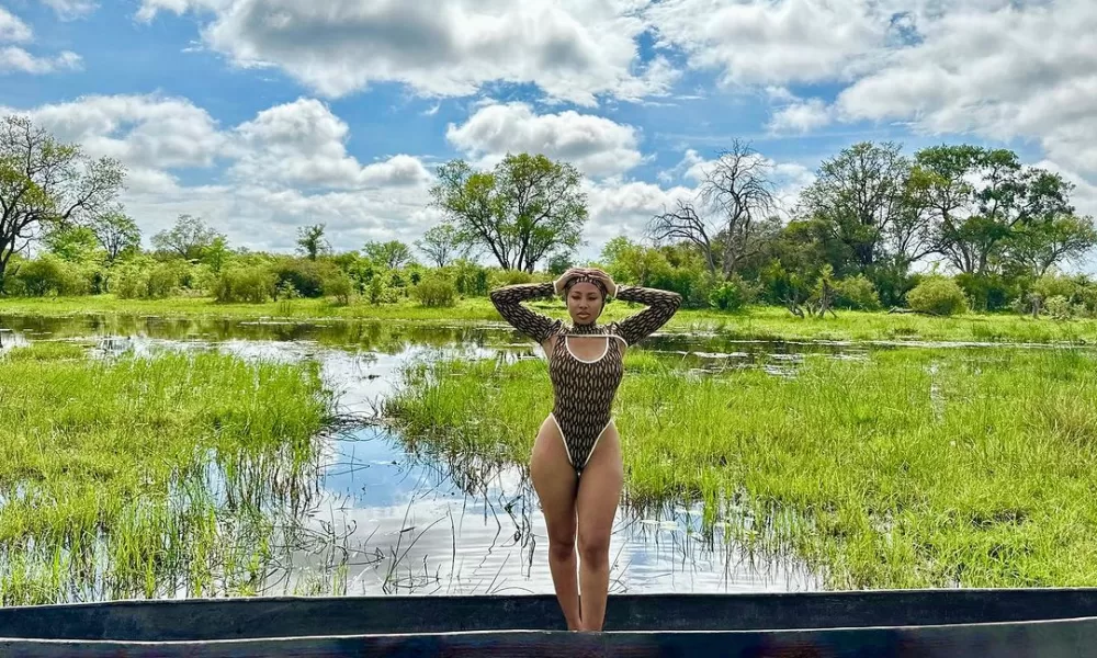 Enhle Mbali Enjoys Her Vacay in Botswana